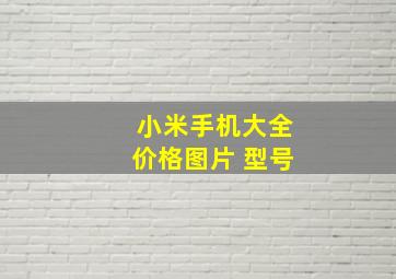 小米手机大全价格图片 型号